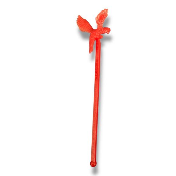 Vintage Corby’s Red Parrot Swizzle Stick Barware Cocktail Stirrer 1960s Promo - Picture 5 of 6
